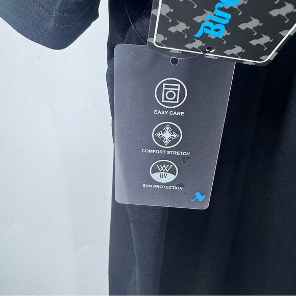 NWT Birdies Bound Black Polo Shirt Classic Short-Sleeve - Picture 7 of 10